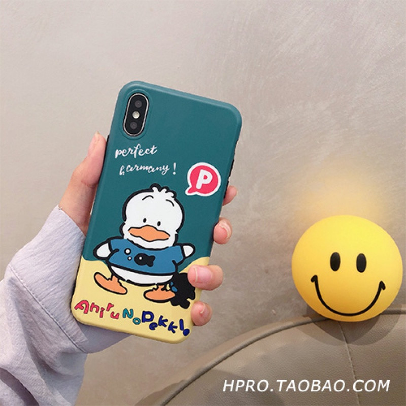卡通软壳6s苹果x手机壳XSMax/XR/iPhoneX/8plus/7p女款iphon_18 7plus/8plus一只鸭子