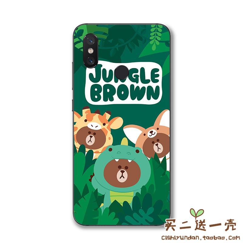 可爱熊小米8手机壳小米5x/5s/6/max2/note3/mix2软壳红米4x全包_4 小米max2丛林可爱熊（软壳）