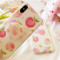 苹果5S/6Plus/7/plus/X手机壳iPhone6s指环彩绘手机软壳全包 6plus许多水蜜桃（软壳+气囊支架