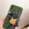 韩风立体布艺小狐狸公仔6splus苹果x手机壳iPhone7/8plus棉麻软壳_1 7/8代4.7芥末黄棉麻小狐狸