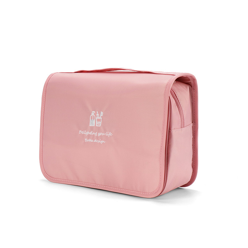 旅行洗漱包户外防水化妆包女男便携旅游出差收纳袋大容量韩国可爱_5 粉色