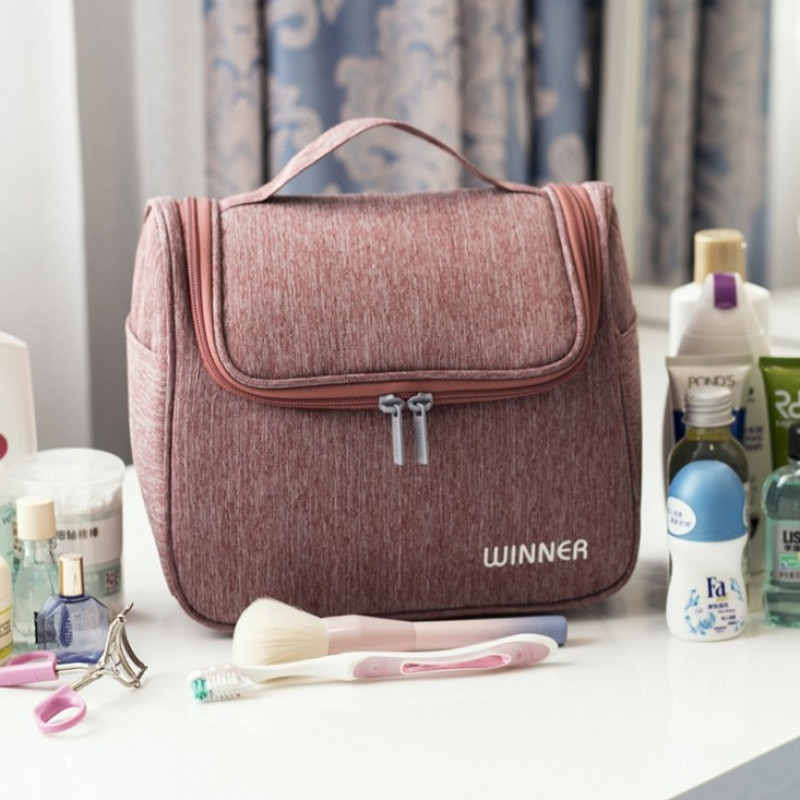 洗漱包旅行必备洗漱套装出差旅游户外用品收纳袋便携防水化妆包_1 棕红色