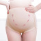 高腰孕妇内裤怀孕期棉裤头女内衣2-6个月4-7棉托腹简约小清新 孕产妇服饰 孕产妇内裤 XL 日系纯色组：虾红色+浅粉色+肤色