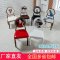 欧式简约美甲椅子复古椅子铁艺化妆凳子餐厅酒店休闲椅创意靠背椅_918_921 浅灰色_任意两把起拍