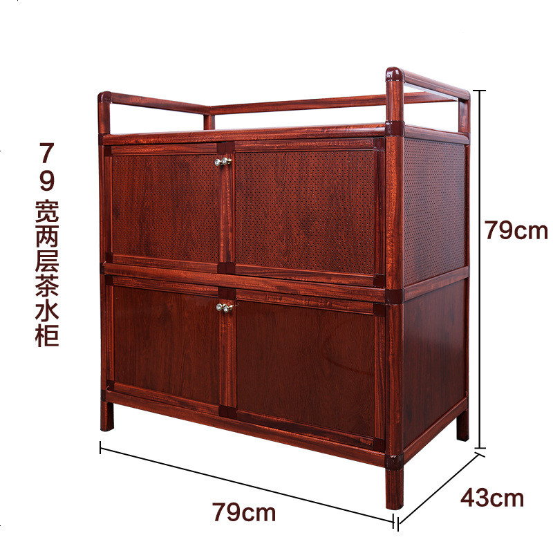 品牌仿木纹餐边柜碗柜茶水柜碗橱厨柜铝合金餐柜置物阳台储物柜子_133_322 炉架四__双_