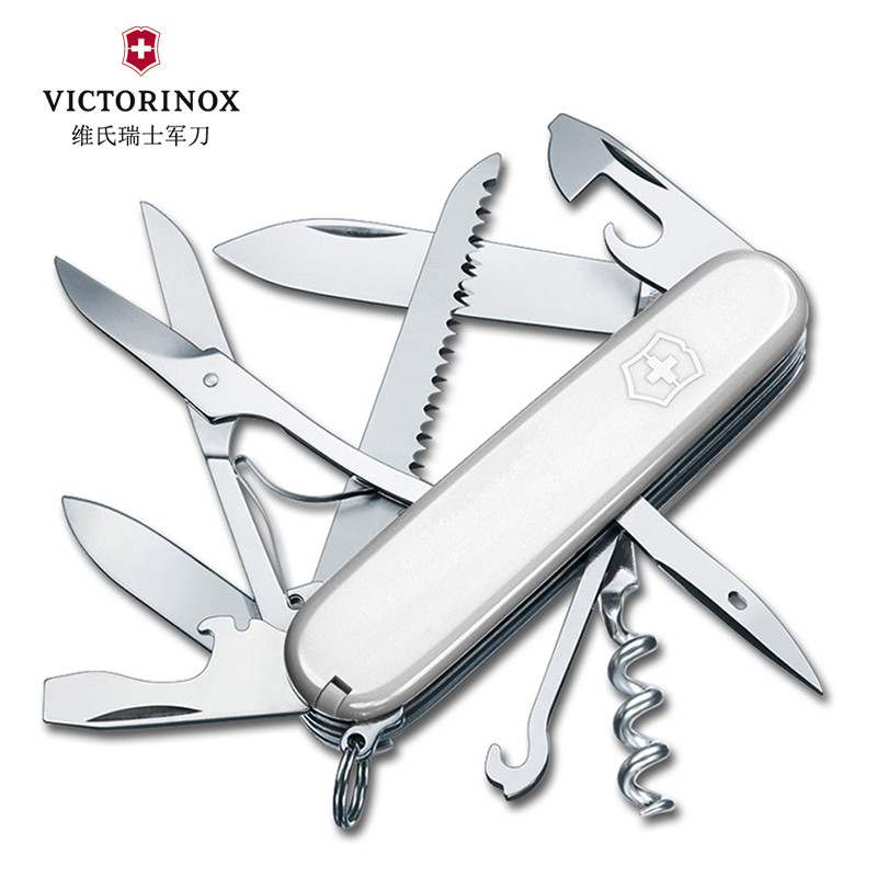维氏（Victorinox）瑞士军刀原装正品91mm白色猎人多功能折叠刀1.3713.7