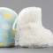 婴儿棉鞋冬天宝宝睡觉保暖卡通可爱护脚套软底高帮新生幼儿小鞋子冬季加厚婴童鞋类婴儿步前鞋 脚套-棕绿条纹 0-12个月（脚长11CM内宝宝）