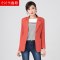 秋季女装长袖毛呢西装外套上衣女 3XL 橘黄色