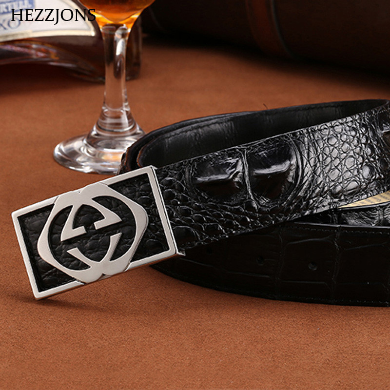 赫泽琼斯(hezzjones) 赫泽琼斯hezzjons鳄鱼皮皮带男真皮腰带商务休闲