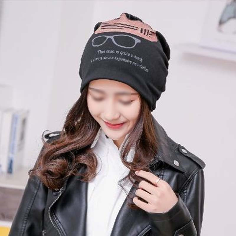 春秋季坐月子帽产妇产后用品秋冬季头巾保暖韩版简约孕妇帽子通用 产妇帽子 眼镜款黑色