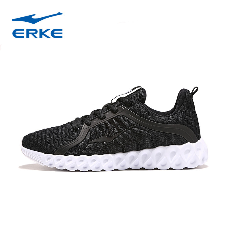 鸿星尔克（ERKE）男鞋运动鞋跑步鞋舒适新款轻便耐磨防滑减震男运动跑鞋51118420172 正黑 40码