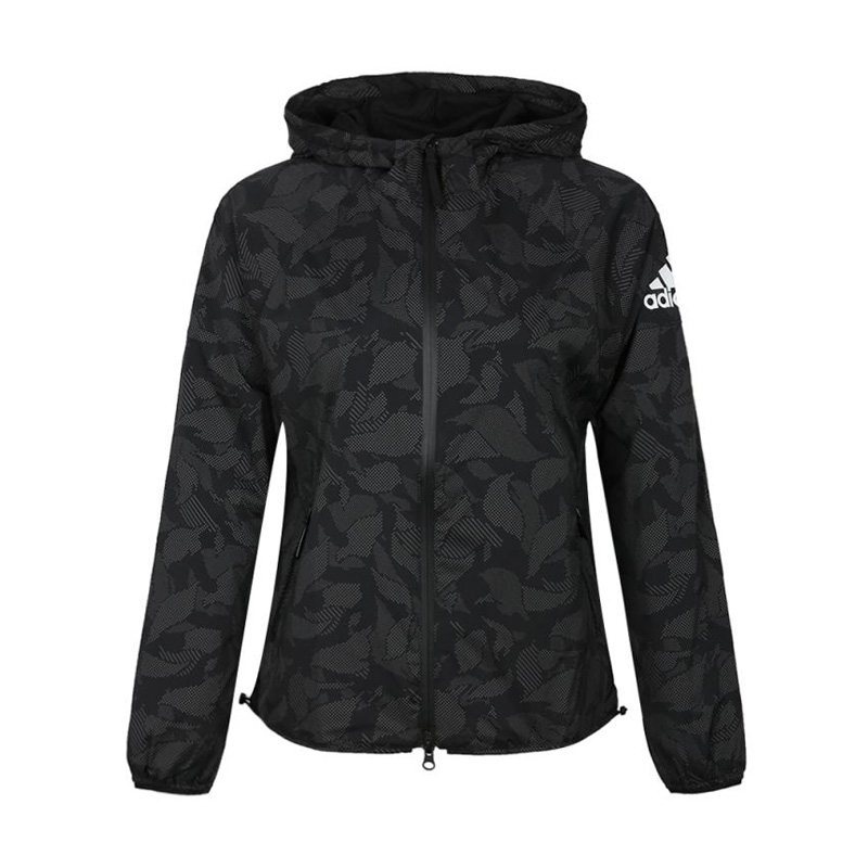 ADIDAS阿迪达斯新款秋季女子上衣外套休闲运动连帽夹克DM5260 L DM5260