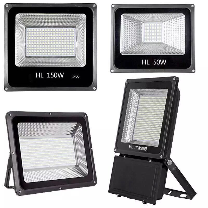 doxa灯饰广告灯车间工厂房路灯LED投光灯100W200W户外防水射灯室外照明J 300瓦-豪华工程买一送一