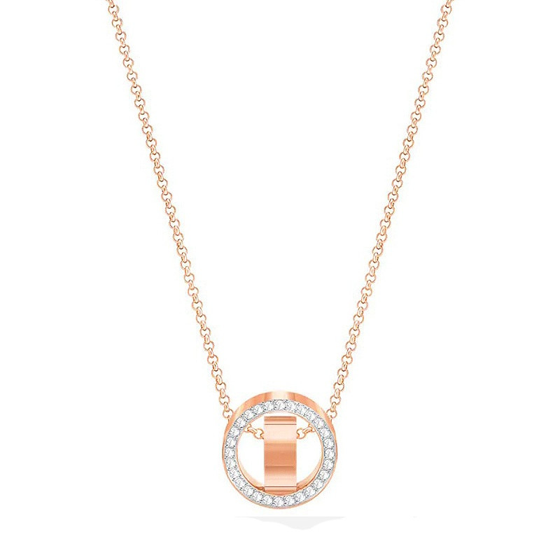 Swarovski施华洛世奇 时来运转双环水晶项链 5349348 玫瑰金色5289495