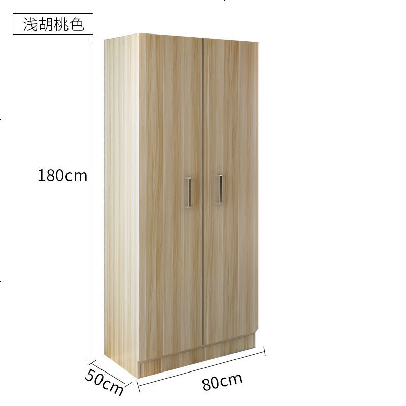 简易衣柜子衣橱收纳柜简约现代经济型实木组装省空间单人儿童衣柜_181_713 2_浅胡桃50深