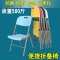办公椅靠背椅家用椅子折叠椅子现代简约便携职员椅餐书桌椅子_237_110 Y52黑_有手提_防滑皮纹