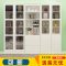 实木书柜书架带玻璃现代简约自由组合柜带松木书橱书柜_925_100 ABC款组合+白漆_（升级版）_0.8-1米宽