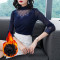 无畏衣衣2020新款女冬装韩版长袖加厚蕾丝衫女加绒打底衫上衣内搭洋气保暖雪纺小衫 638136(蕉糖常规) XXL