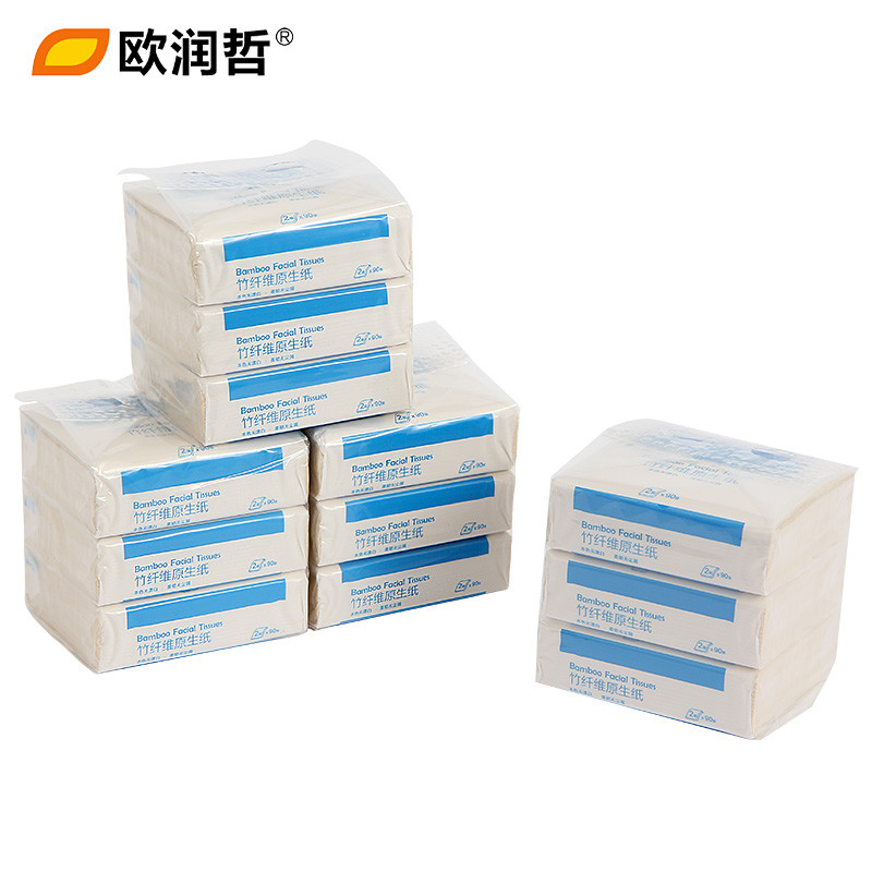 欧润哲 竹纤维本色抽纸12包装 106805