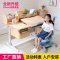 儿童学习桌小学生书桌实木 写字桌椅套装可升降课桌_134_80 120-2+G6-1粉色