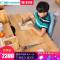 儿童学习桌书桌学生写字桌椅套装小学生实木写字桌课桌可升降_425_495 第八代护脊学习桌+8B学习椅双背粉色有脚踏