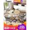 洽谈桌椅组合接待会客办公休闲咖啡厅奶茶店休息区小户型圆桌_113_711 浅灰色_60+2椅+原木色