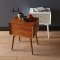 北欧实木床头柜简约现代储物柜网红卧室黑白色进口松木床头收纳柜_921_815 组装_蓝色+白