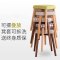 实木小凳子创意客厅餐椅凳方凳布艺梳妆凳时尚化妆凳板凳家用凳_418_836 原木色_条纹