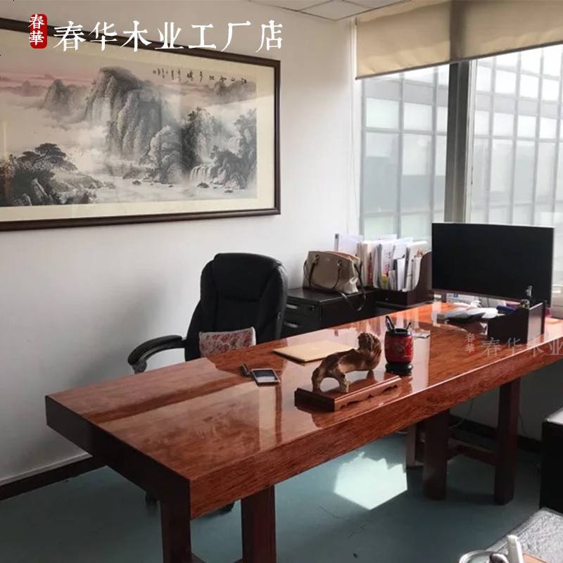 巴花奥坎实木大板原木茶桌红木整块茶板茶台2米胡桃木奥现货_835_37 叫客服协助选桌子