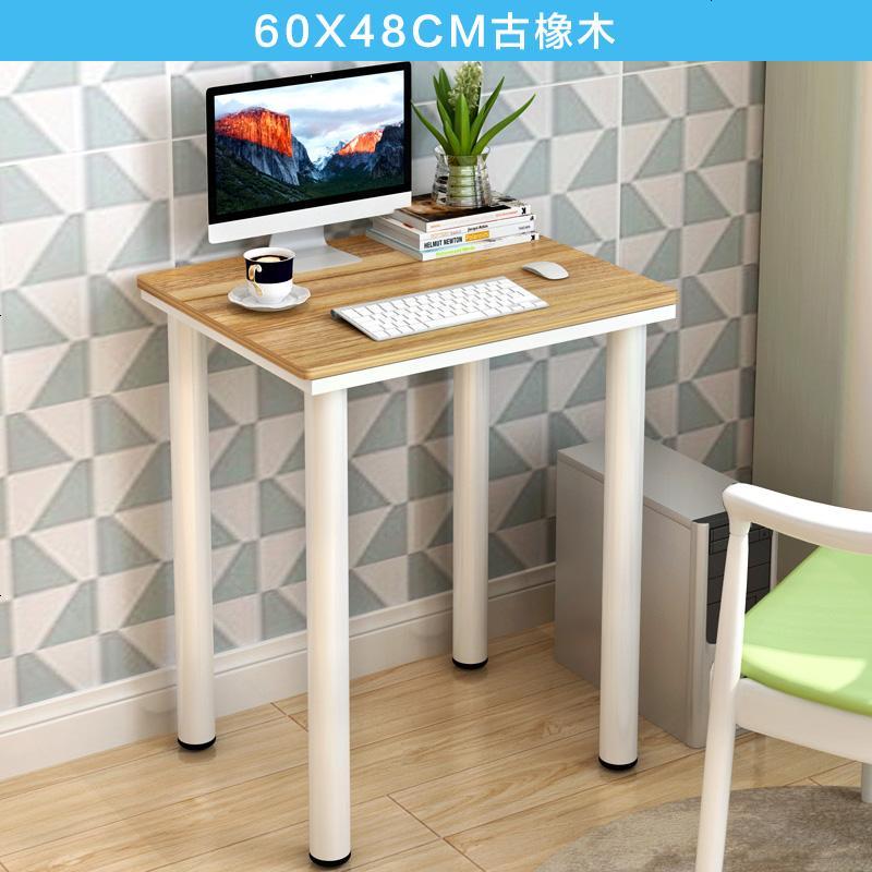 简单写字简易学生家用卧室专用儿童书桌子电脑台式长条省空间结实_679_625 60X48CM古橡木色