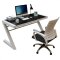 电脑桌台式家用钢化玻璃简约现代经济型电竞桌单人简易书桌办公桌_988_191 100*50黑架+黑玻璃
