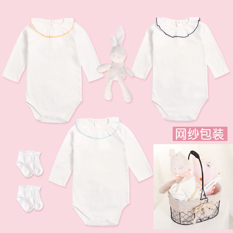 RON KIDS新生儿礼盒套装夏季纯棉婴儿衣服0-3个月6刚出生宝宝用品初生礼物 66cm建议0-6个月宝宝 女宝