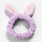韩版可爱化妆洗脸头套发带森女系头饰品面膜猫耳朵发箍女头巾头箍女孩子头发配饰 兔耳朵紫色