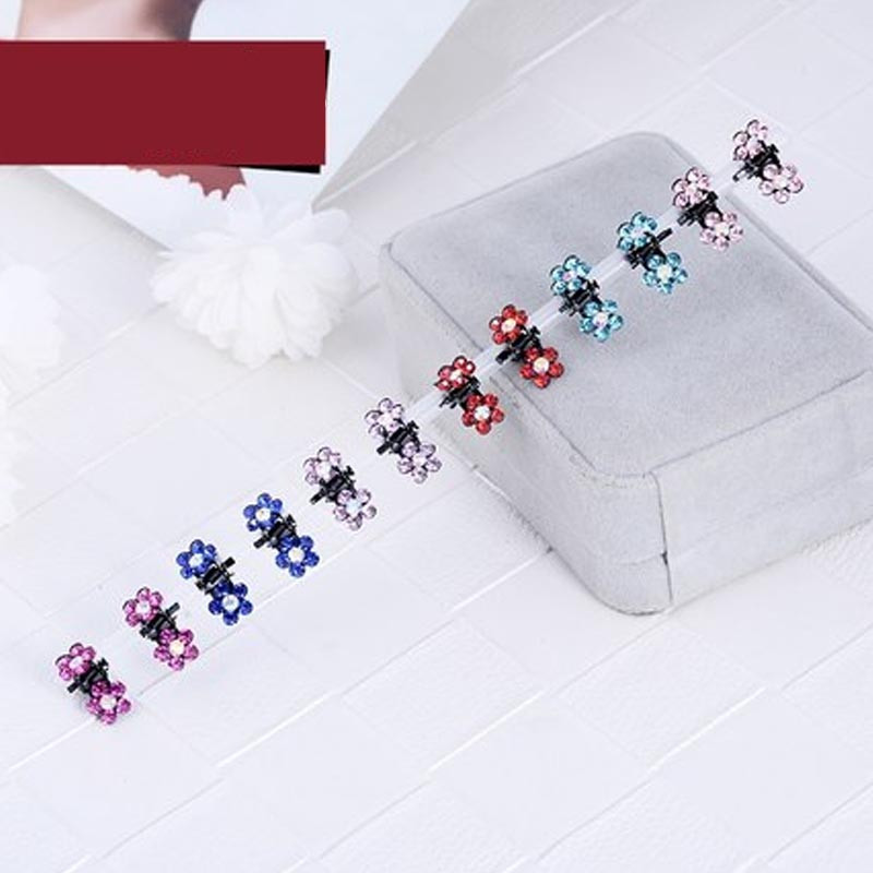 盘发小号抓夹新娘发饰品迷你儿童发抓小夹子发卡头饰发夹成人韩版小清新头发 配饰 1216单色混合