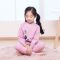 [促销]儿童保暖内衣套装加绒加厚黄金绒/夹棉内衣男童秋衣秋裤女中大童8 100码（适合90-98厘米穿） 【三层夹棉】粉色眯眯眼