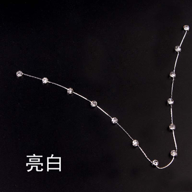 韩版儿童编发链盘发链女童水钻皇冠头饰小童发绳发饰小女孩头发链子简约小孩子发饰 亮白1条