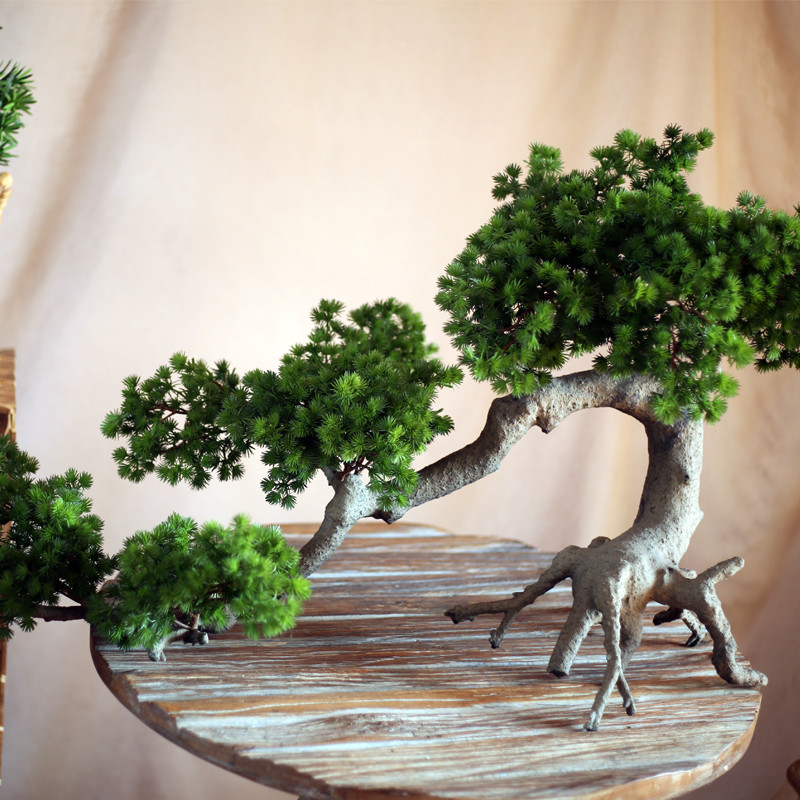 惠茹仿真松树绿色植物盆栽假植物大型迎客松针客厅摆设室内装饰