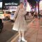 2020冬季新款ins棉衣女中长款加厚面包服显瘦过膝羽绒棉服修身冬季大毛领外套棉袄 米白 M