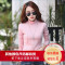 纯色半高领打底衫女长袖纯棉韩版秋冬加绒T恤上衣服2018新款百搭_1 S 白色（纯棉不加绒）