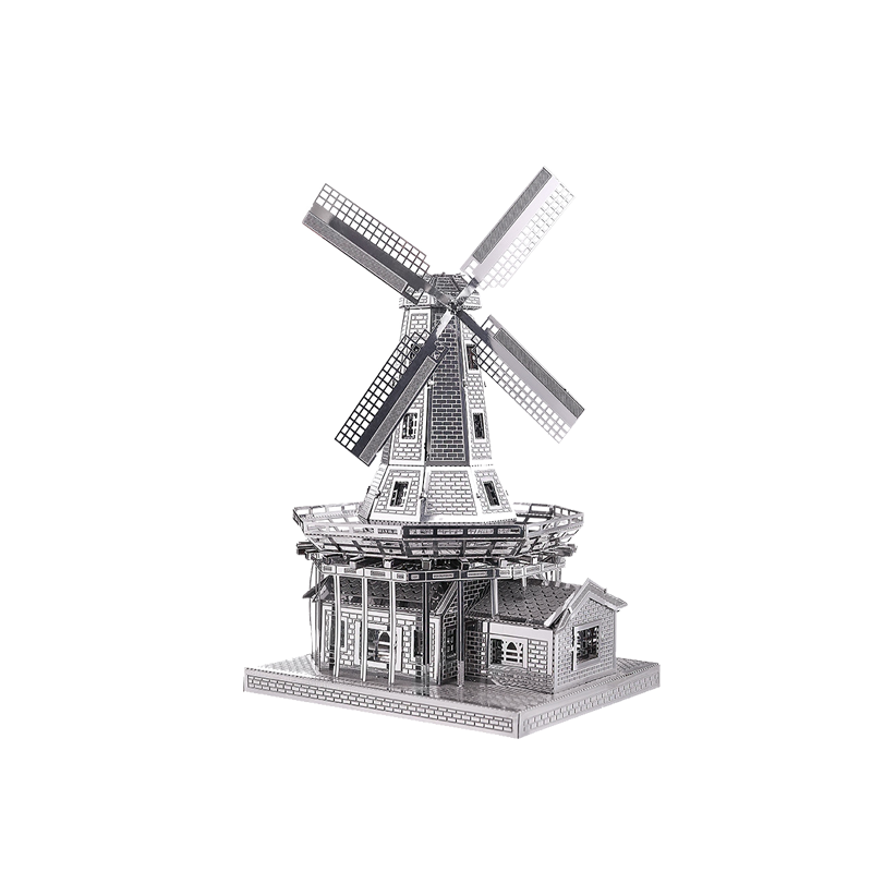 拼酷 荷兰风车 3D立体拼图 银