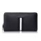 贝尔beier 宴会旅行休闲商务纯色进口软牛皮真皮柔软手拿包男包 黑色