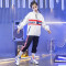 少儿街舞服装hiphop嘻哈印花衣服男女童街舞套装儿童演出服秋季潮_2_9 140cm 808白外套+812黑长裤套装无配饰