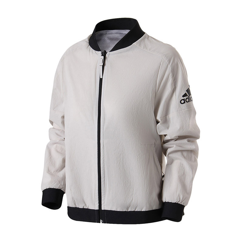 【自营】adidas阿迪达斯女子夹克外套飞行领休闲运动服CV5478 XXL CV5478灰色