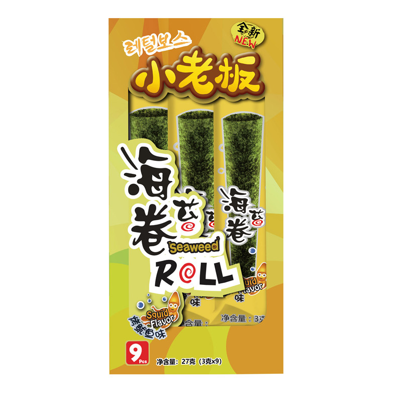 小老板烤海苔卷（烤鱿鱼味）27g