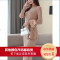 秋冬装女2018新款针织毛衣裙子冬裙两件套装裙过膝蕾丝连衣裙冬季 S 卡其色修身款【当天发货