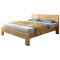 一米色彩 现代简约主卧全实木床北欧1.5米1.8米原木双人床卧室家具经济型 1.5M单床+1床垫+2床头柜