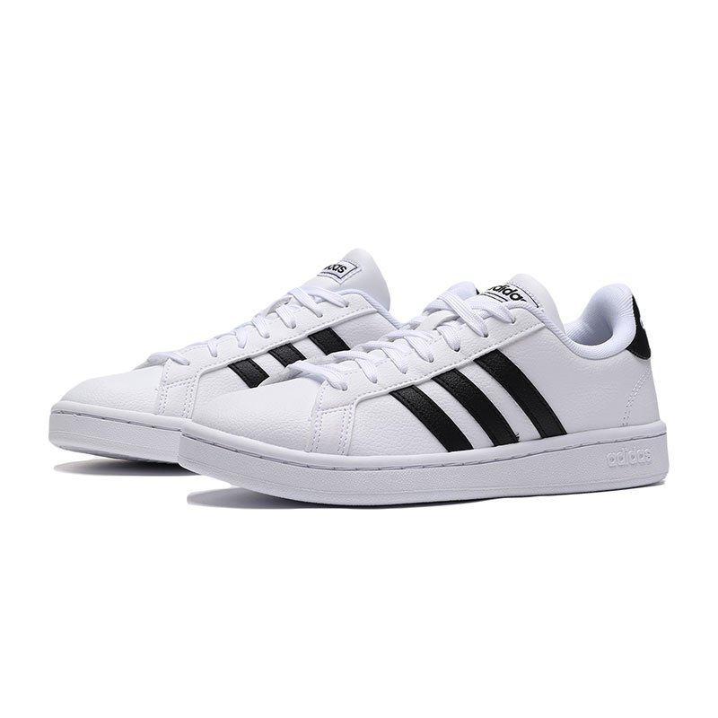 adidas阿迪达斯NEO女鞋新款小白鞋板鞋休闲鞋运动鞋F36483 F36483亮白+1号黑色 39码