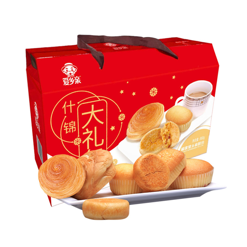 爱乡亲什锦大礼包880g年货手提礼盒高清实拍图