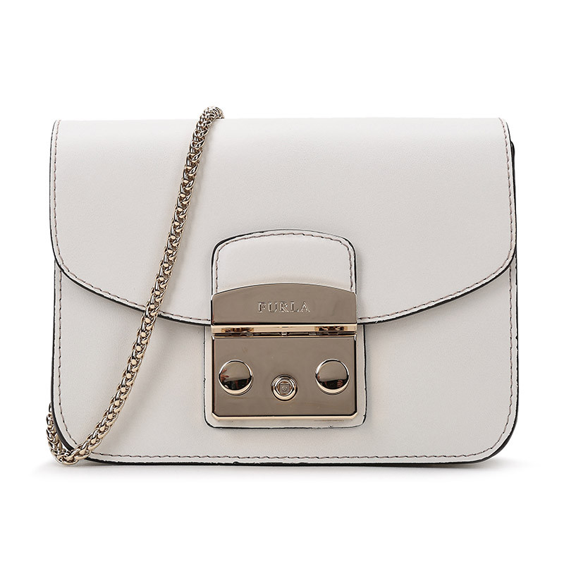 FURLA 芙拉 METROPOLIS女士系列皮革单肩斜挎包 B BGZ7 VFO 白色