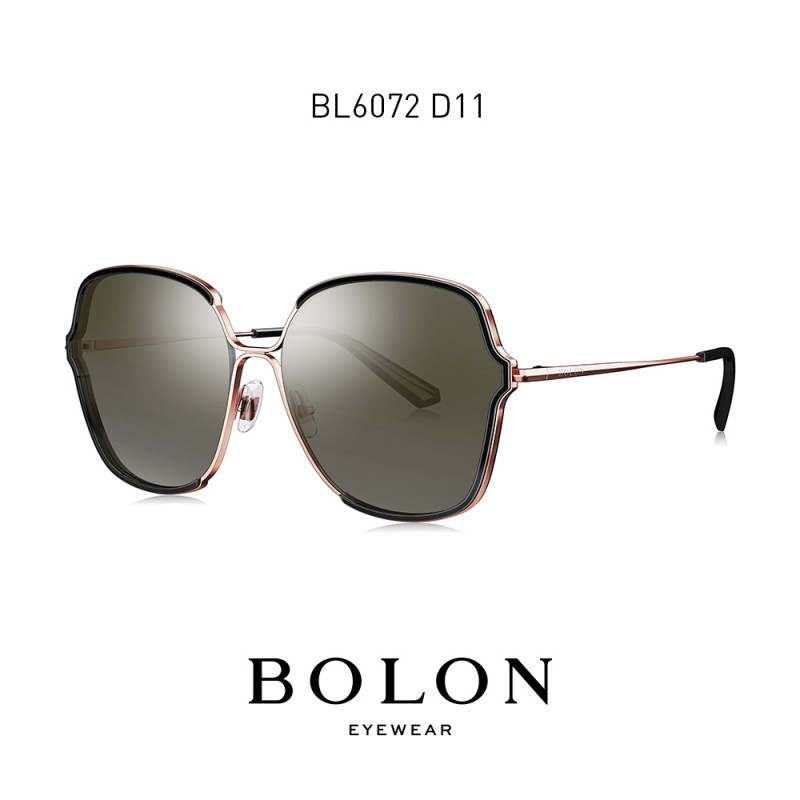 BOLON暴龙蝶形2019年新款偏光女潮流墨镜时尚个性太阳眼镜BL6072 D11